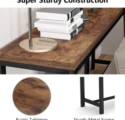 Best Tribesigns Console Table, Narrow Hallway Table, 70.9 inch Sofa Table