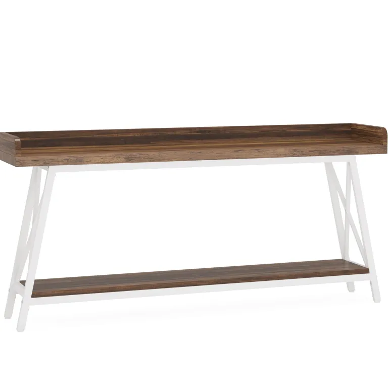 Best Tribesigns Console Table, 2-Tier Narrow Sofa Table Behind Couch Entryway Table