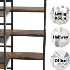 Cheap Tribesigns Corner Bookshelf, Industrial Bookcase Etagere Display Rack