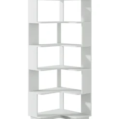 New Tribesigns Corner Bookshelf, 6-Tier Corner Bookcase Display Rack