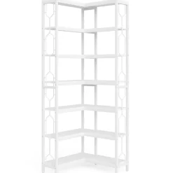 Clearance Tribesigns Corner Bookshelf, 7-Tier Industrial Corner Etagere Bookcase