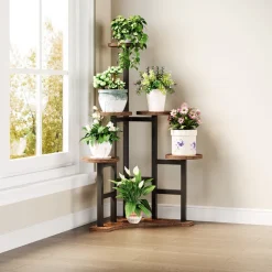 Discount Tribesigns Corner Plant Stand Indoor, 6 Tiered Plant Shelf Flower Stand