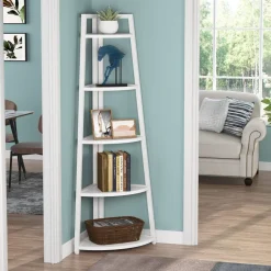 Sale Tribesigns Corner Shelf, 5 Tier Corner Storage Rack Ladder Bookcase