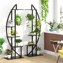 Outlet Tribesigns Curved Plant Stand Pack of 2, 5-Tier Flower Display Shelf