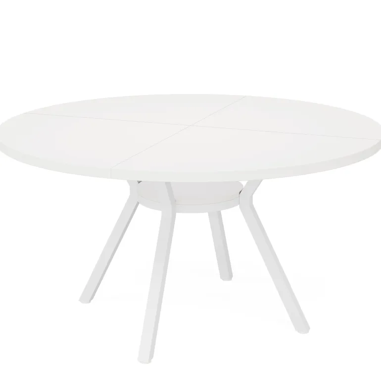 Store Tribesigns 47"Dining Table, Modern Round Kitchen Table for 4