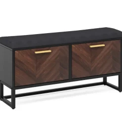 Online Tribesigns Entryway Shoe Storage Bench, Hallway Shoe Organizer with 2 Flip Drawers