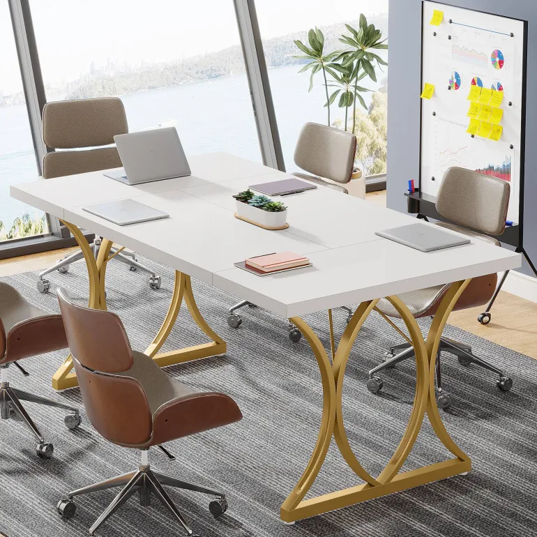 Cheap Tribesigns Executive Desk, 63" Modern Computer Desk Home Office Table