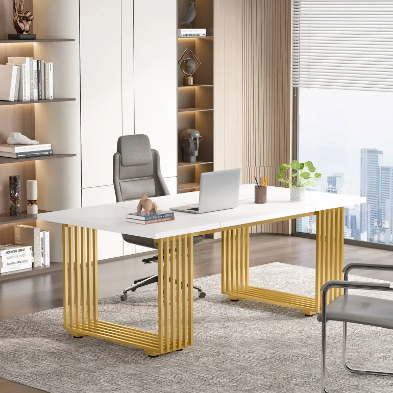 Best Sale Tribesigns Executive Desk, 70.9" Modern Office Computer Desk Conference Table