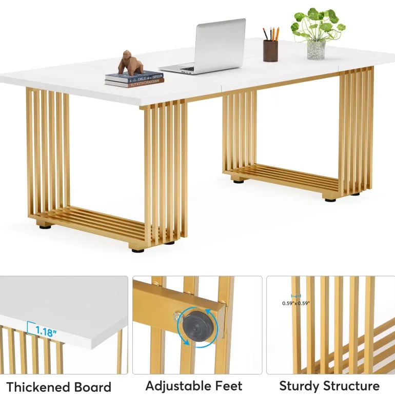 Best Sale Tribesigns Executive Desk, 70.9" Modern Office Computer Desk Conference Table
