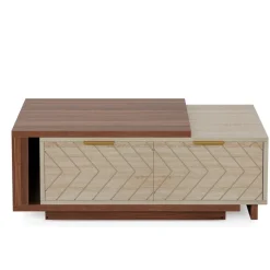 Best Tribesigns Extendable Coffee Table, Center Table Cocktail Table with 2 Storage Drawers