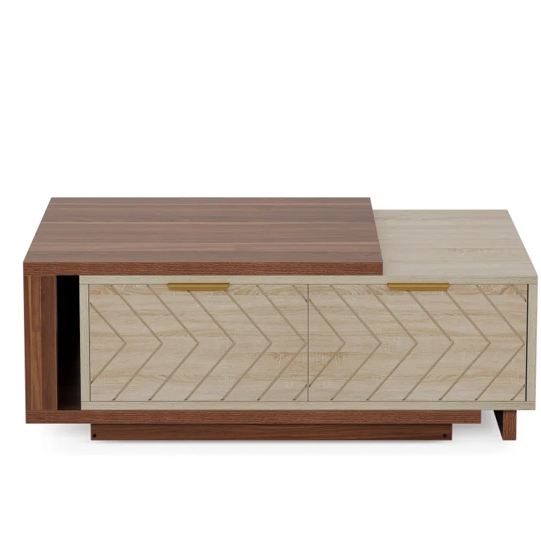 Best Tribesigns Extendable Coffee Table, Center Table Cocktail Table with 2 Storage Drawers