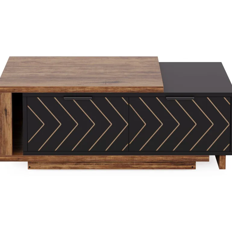 Best Tribesigns Extendable Coffee Table, Center Table Cocktail Table with 2 Storage Drawers