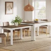 Shop Tribesigns Extendable Dining Table, Farmhouse Kitchen Table for 6 - 10 people