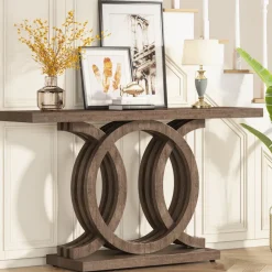 Shop Tribesigns Farmhouse Console Table, 55