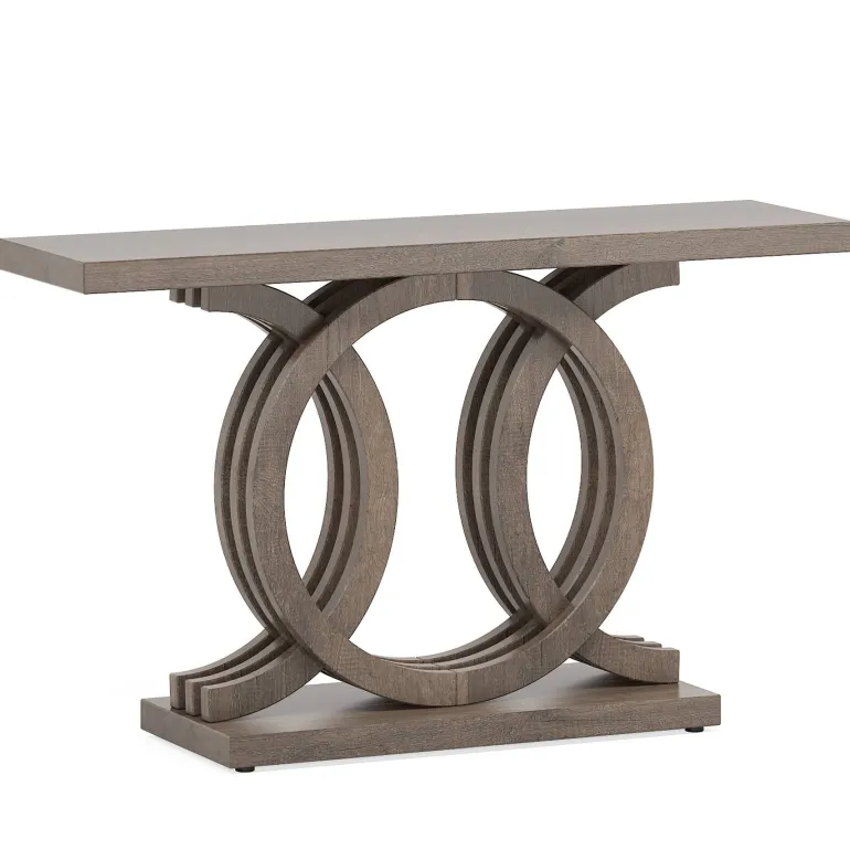 Shop Tribesigns Farmhouse Console Table, 55" Hallway Sofa Table With Geometric Base