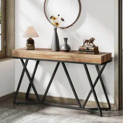 Store Tribesigns Farmhouse Console Table, 55