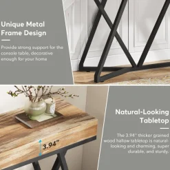 Store Tribesigns Farmhouse Console Table, 55