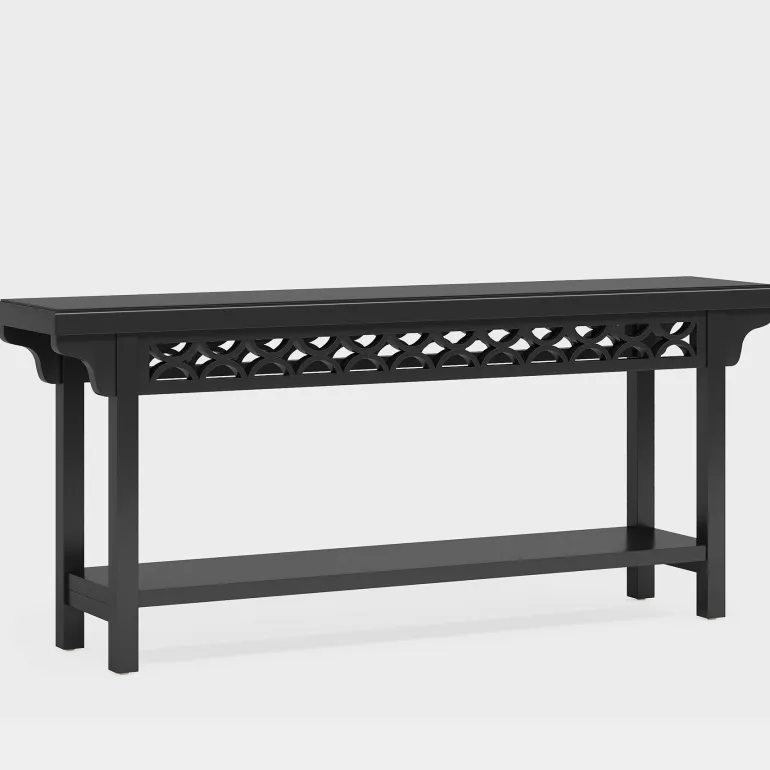 Shop Tribesigns Farmhouse Console Table, 70.8" Narrow Wood Sofa Table with Storage