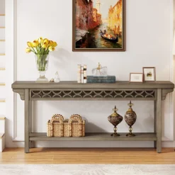 Shop Tribesigns Farmhouse Console Table, 70.8