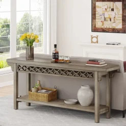 Shop Tribesigns Farmhouse Console Table, 70.8