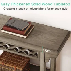 Shop Tribesigns Farmhouse Console Table, 70.8
