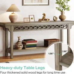 Shop Tribesigns Farmhouse Console Table, 70.8