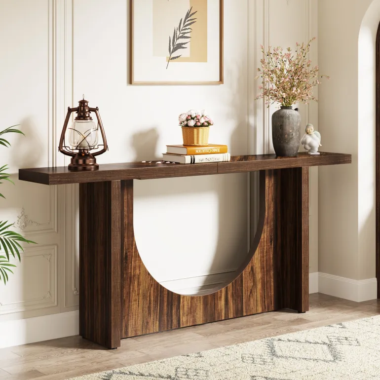 Flash Sale Tribesigns Farmhouse Console Table, 70.9" Wooden Hallway Foyer Table