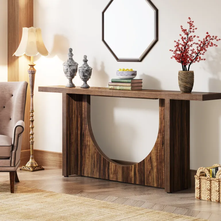 Flash Sale Tribesigns Farmhouse Console Table, 70.9" Wooden Hallway Foyer Table