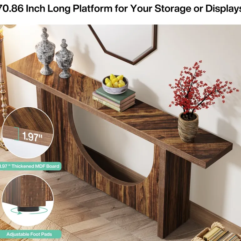 Flash Sale Tribesigns Farmhouse Console Table, 70.9" Wooden Hallway Foyer Table
