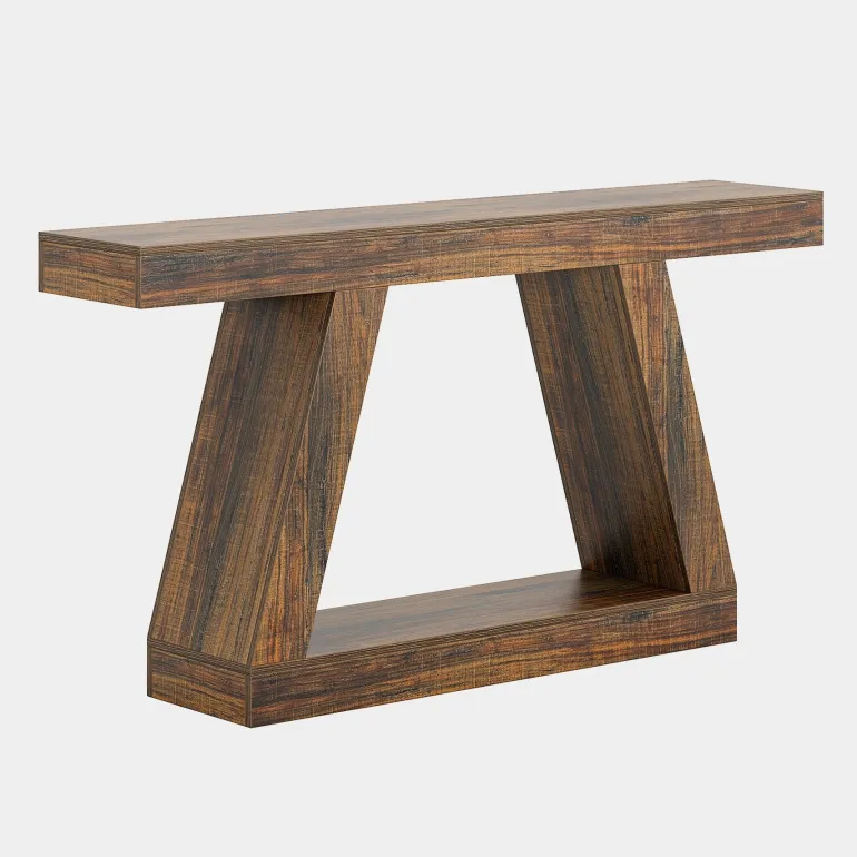 New Tribesigns Farmhouse Console Table, 55" Sofa Table with Storage