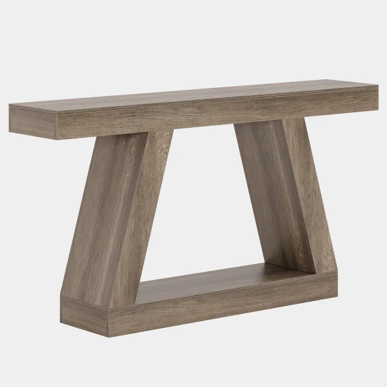 New Tribesigns Farmhouse Console Table, 55" Sofa Table with Storage