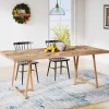 Sale Tribesigns Farmhouse Dining Table for 6 to 8, 70.9" Rectangular Wood Kitchen Table
