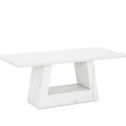 Cheap Tribesigns Faux Marble Dining Table, 63" Kitchen Table for 4 to 6 People