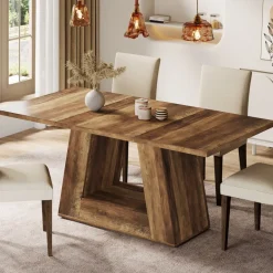 Cheap Tribesigns Faux Marble Dining Table, 63