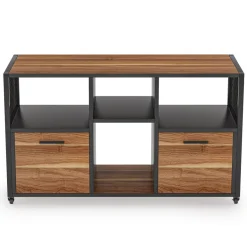 Hot Tribesigns File Cabinet, 2 Drawer Wood Mobile Lateral Filing Cabinet