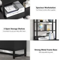 Best Sale Tribesigns File Cabinet, 2 Drawers Letter Size Filing Cabinet Printer Stand