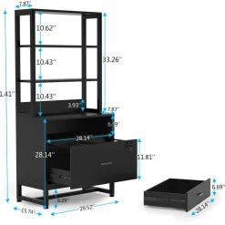 Best Sale Tribesigns File Cabinet, 2 Drawers Letter Size Filing Cabinet Printer Stand