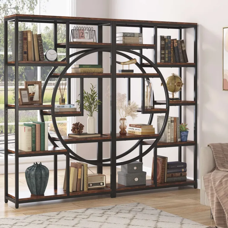 New Tribesigns Freestanding Bookshelf, 68.9" Etagere Bookcase with 9 Open Shelves
