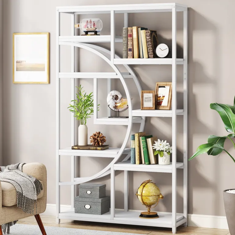 New Tribesigns Freestanding Bookshelf, 68.9" Etagere Bookcase with 9 Open Shelves