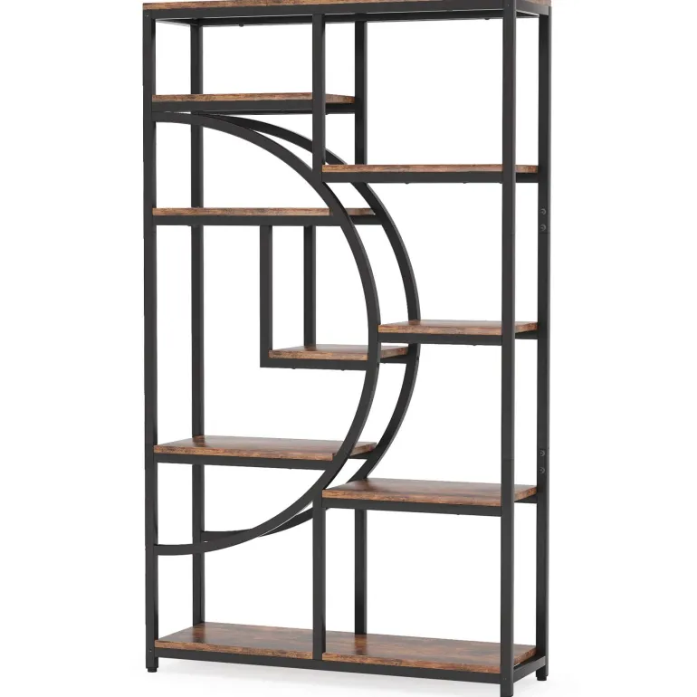 New Tribesigns Freestanding Bookshelf, 68.9" Etagere Bookcase with 9 Open Shelves