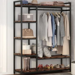 Cheap Tribesigns Freestanding Closet Organizer, Portable Garment Rack