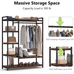 Cheap Tribesigns Freestanding Closet Organizer, Portable Garment Rack