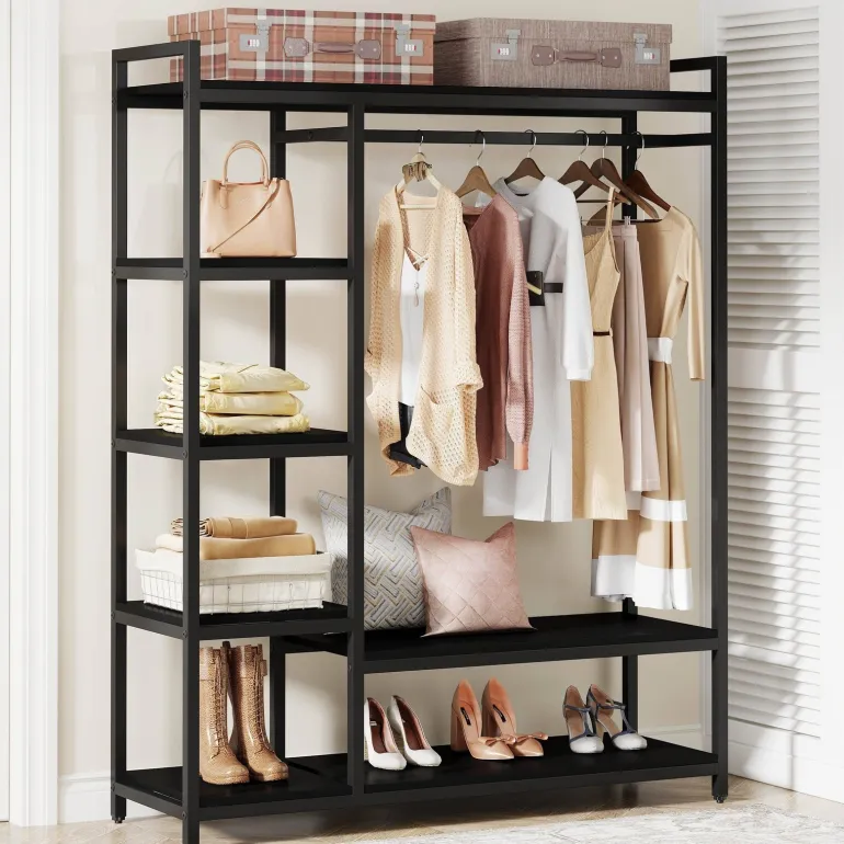 Cheap Tribesigns Freestanding Closet Organizer, Portable Garment Rack