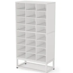 Best Sale Tribesigns Freestanding Shoe Cabinet, 8 - Tier Shoe Storage Rack with 24 Cubbies