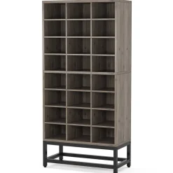 Best Sale Tribesigns Freestanding Shoe Cabinet, 8 - Tier Shoe Storage Rack with 24 Cubbies