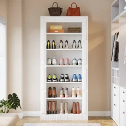 Flash Sale Tribesigns Freestanding Shoe Cabinet, 6-Tier Shoe Storage Rack