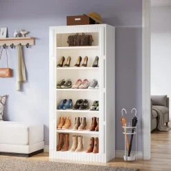 Flash Sale Tribesigns Freestanding Shoe Cabinet, 6-Tier Shoe Storage Rack