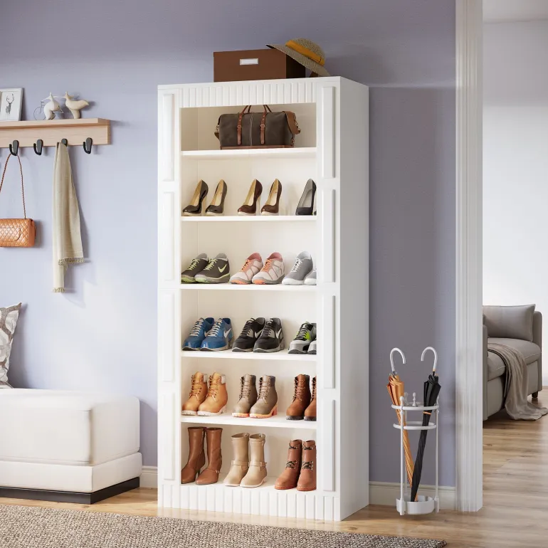 Flash Sale Tribesigns Freestanding Shoe Cabinet, 6-Tier Shoe Storage Rack