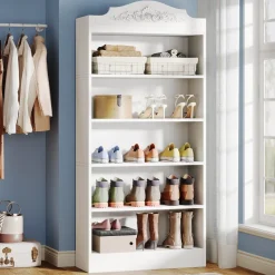 Shop Tribesigns Freestanding Shoe Cabinet, 72.8