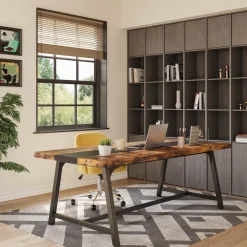 Hot Tribesigns 6FT Conference Table, 70.8” Executive Desk Office Computer Meeting Table
